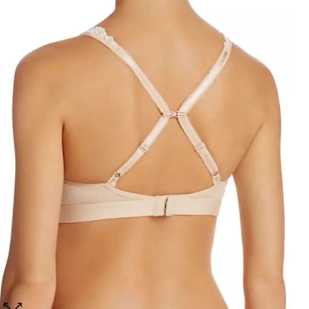 Wacoal Embrace Lace Wire Free Bra 852191 Sand 34 J Hook Convertible
